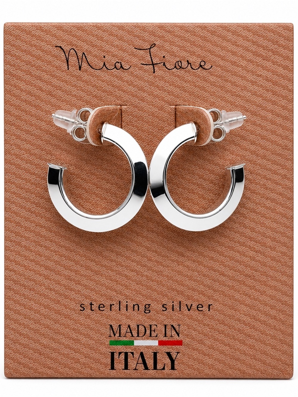 Mia Fiore Sterling Silver Half-Hoop Earrings